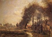Corot Camille The road of Without-him-Noble oil on canvas